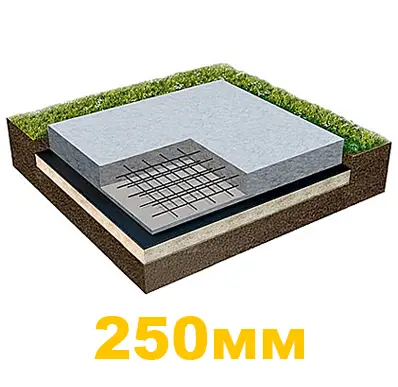 Фундамент плита 250 мм